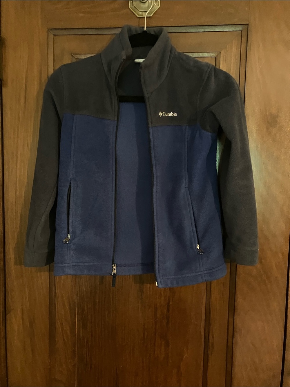 Columbia Kids Navy and Charcoal Full-Zip Fleece Jacket